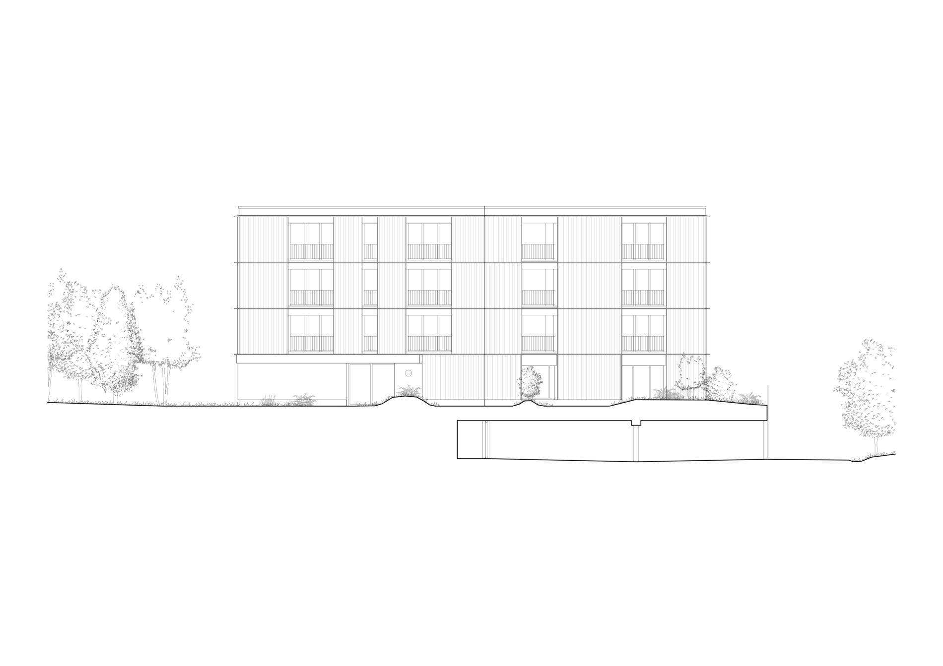 appartements protégés | orsières | façade | réalisation