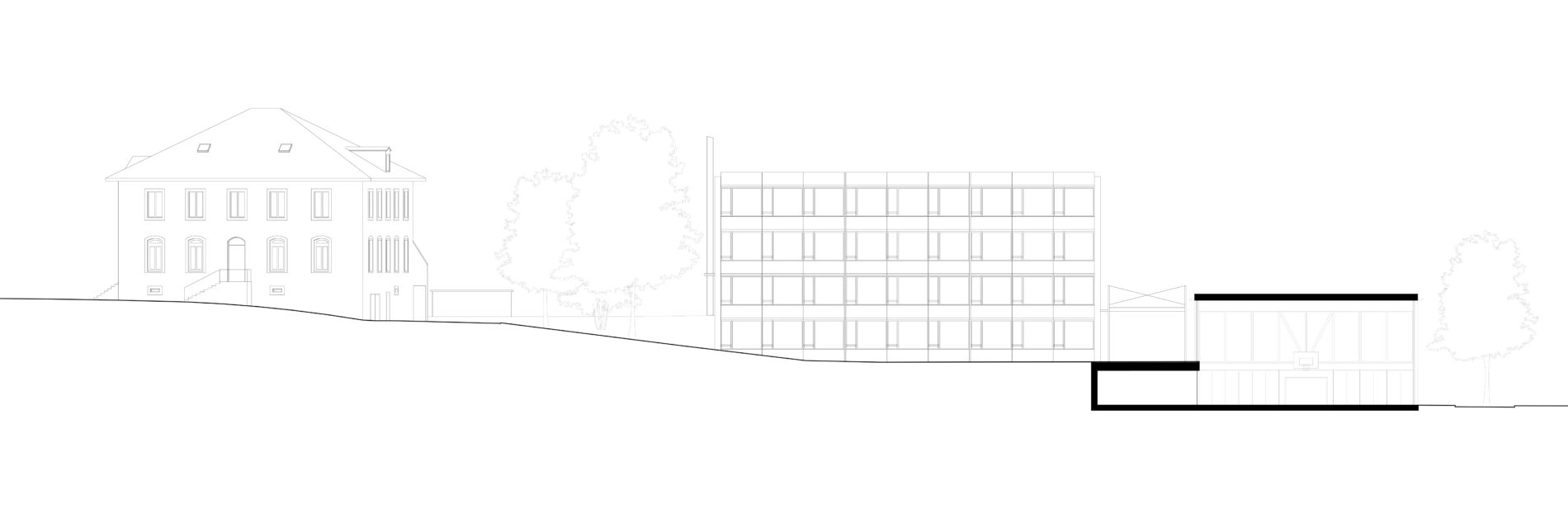 centre scolaire | evionnaz | coupe