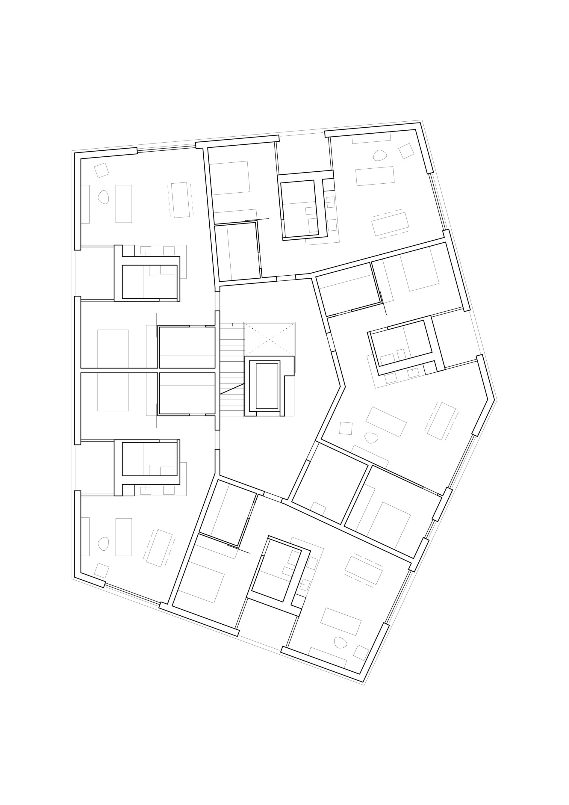 appartements protégés | orsières | étage type | réalisation